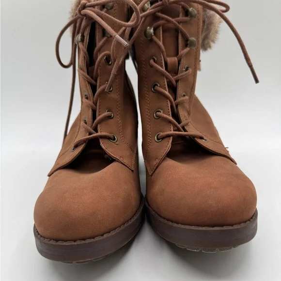 Falls Creek Women's Brown Ankle Boots size 9M NEW - Picture 4 of 9